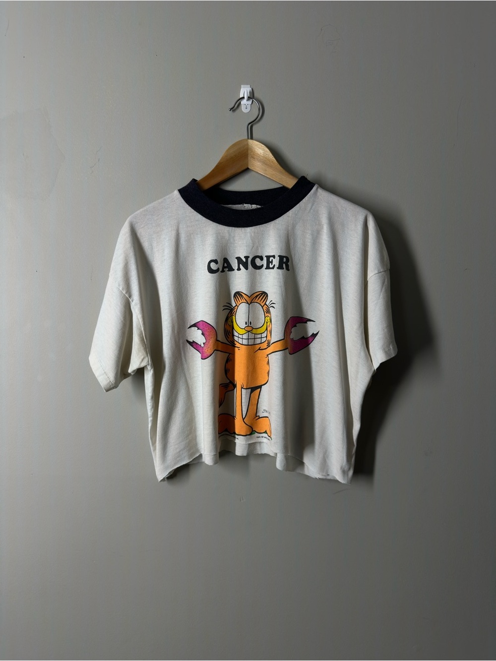 Vintage 70s/80s Garfield Cropped Tee